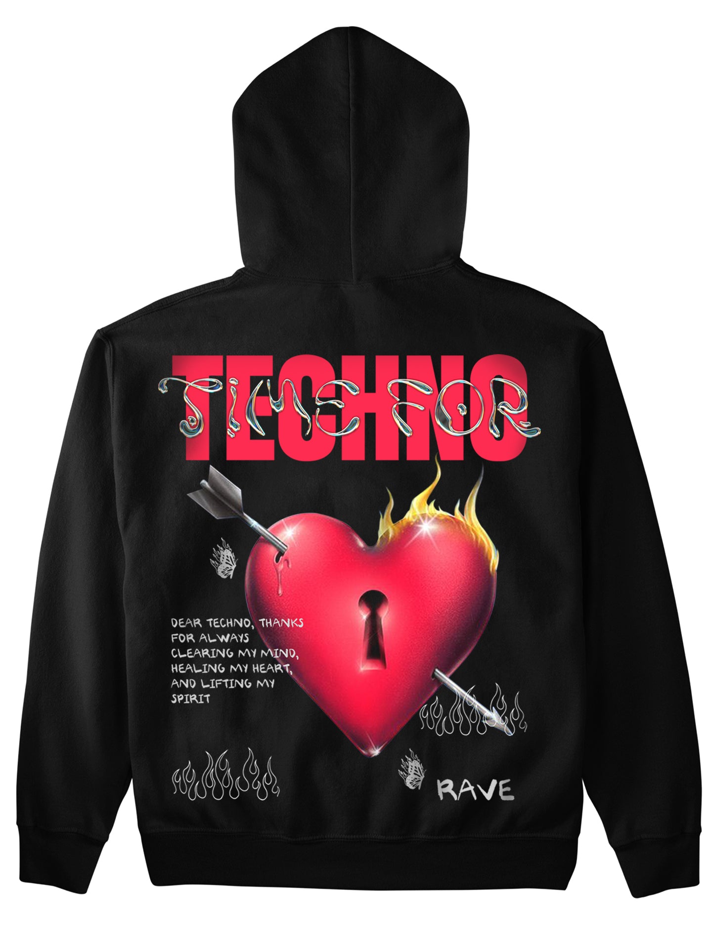Dear Techno (Backprint) Hoodie