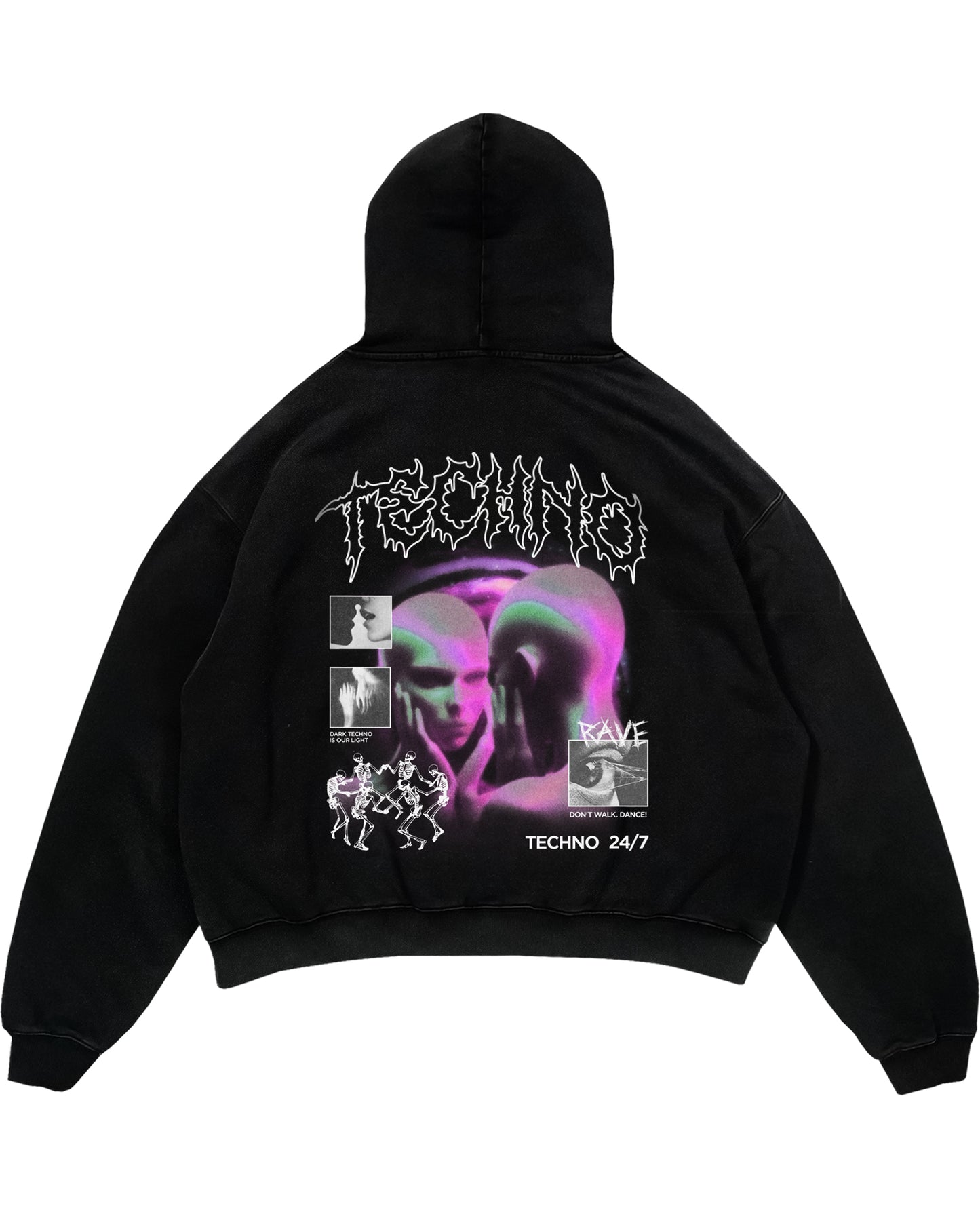 Techno 24 Oversized (Backprint) Hoodie