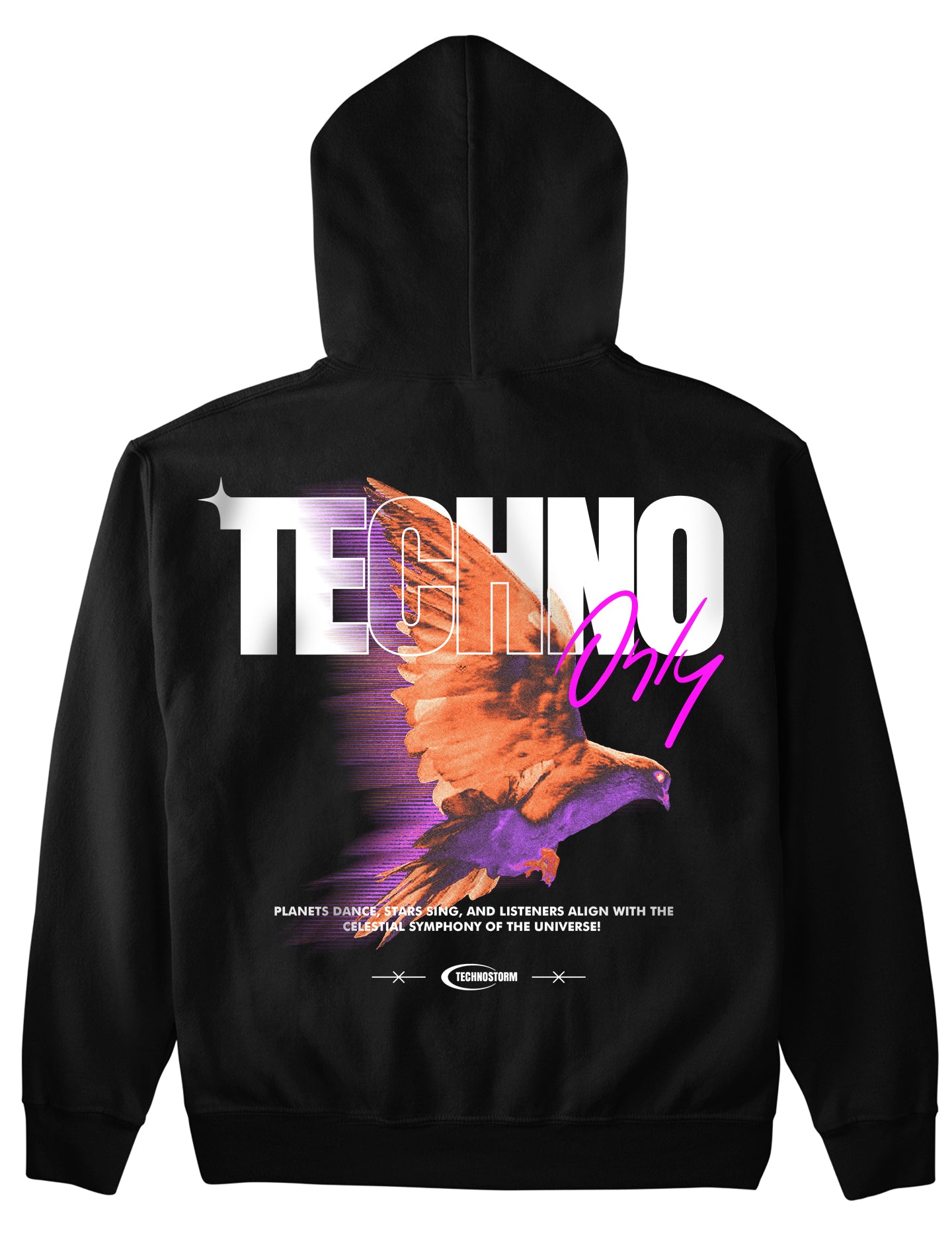 Techno only (Backprint) Hoodie