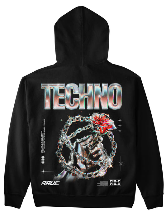 Techno Rave (Backprint) Hoodie