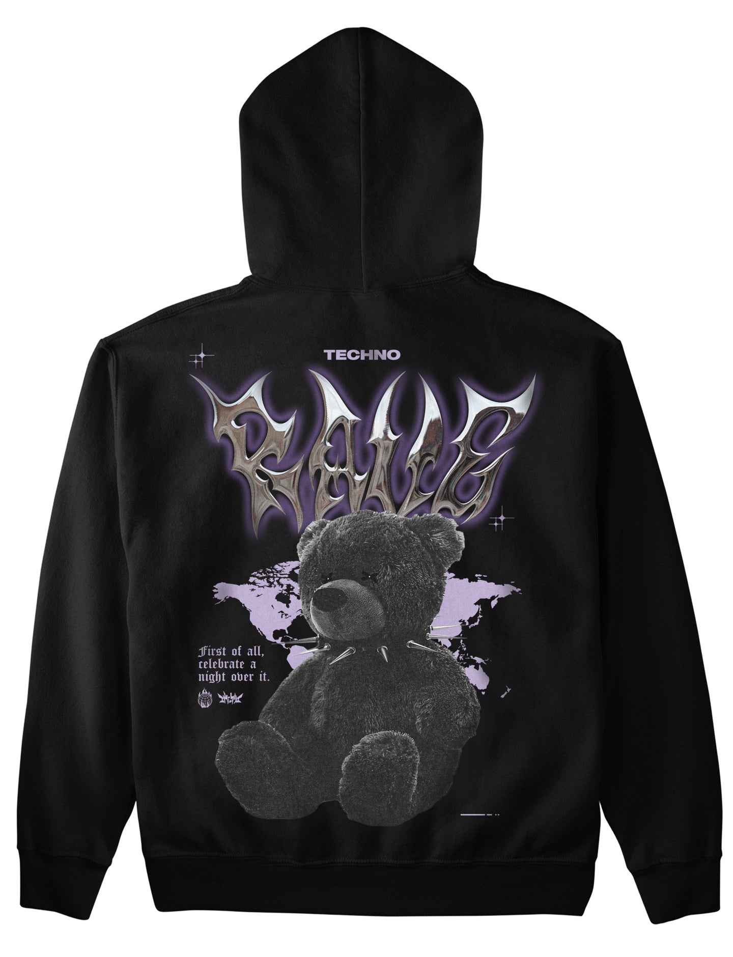 Rave teddy (Backprint) Hoodie