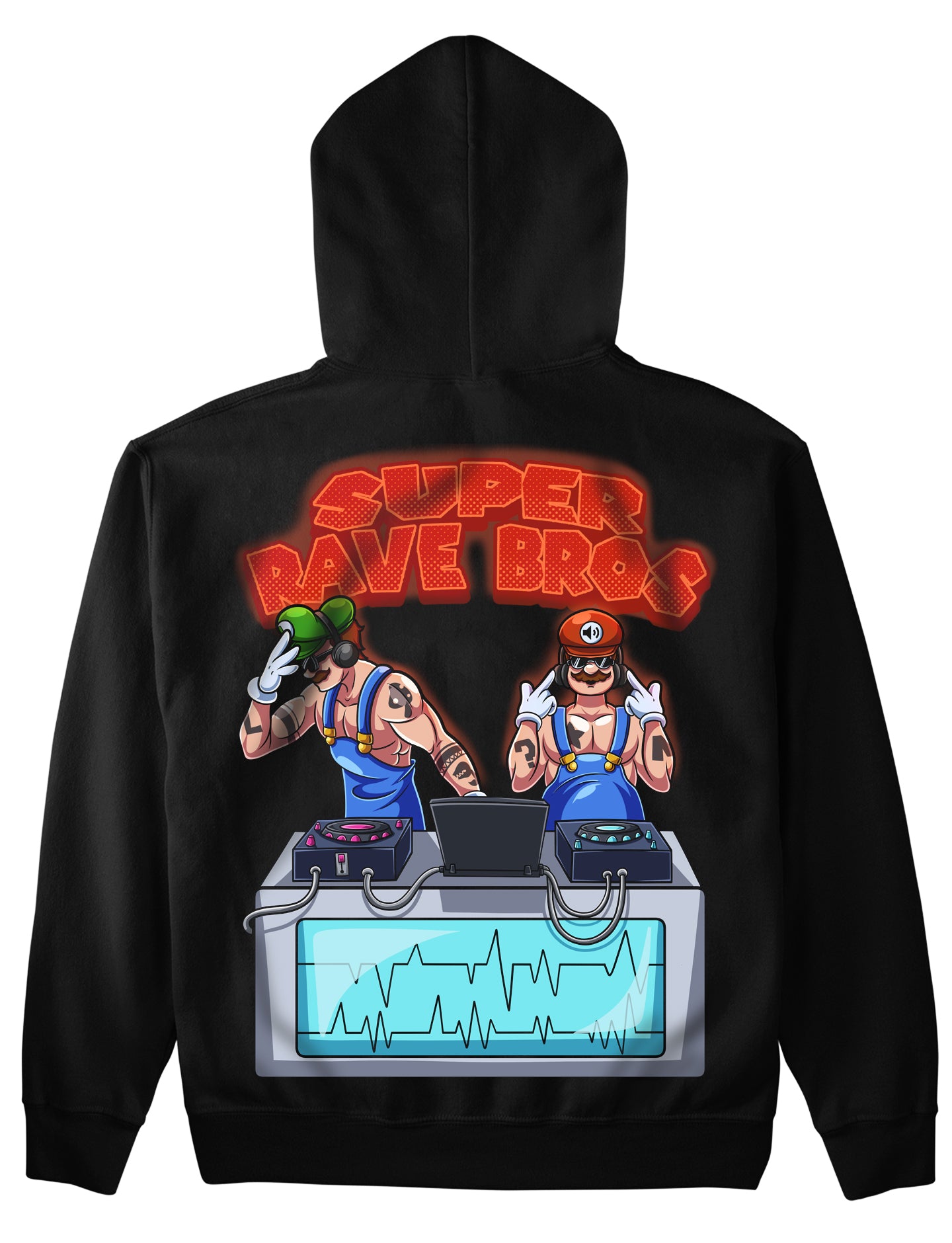 SUPER RAVE BROS (Backprint) Hoodie