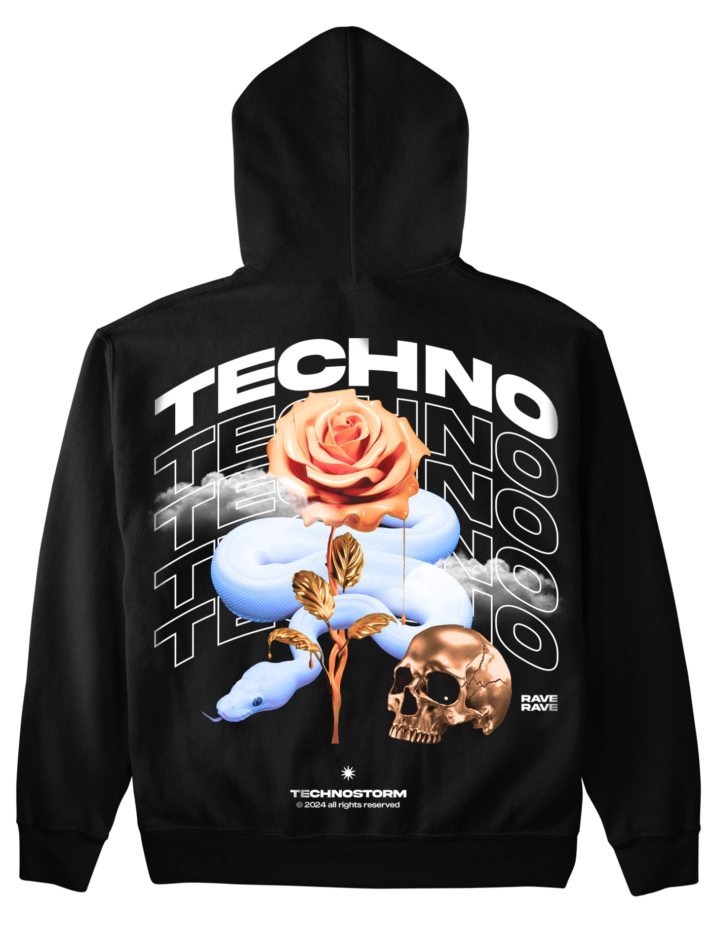 Techno Snake (Backprint) Hoodie