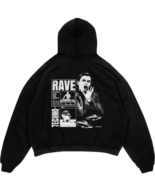 More Techno Oversized (Backprint) Hoodie