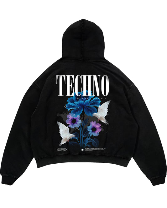 Techno Love Oversized (Backprint) Hoodie