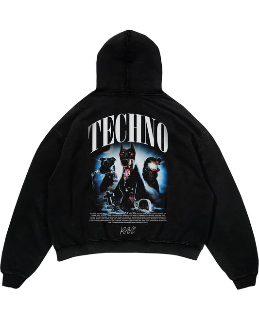 Techno Rave Oversized (Backprint) Hoodie