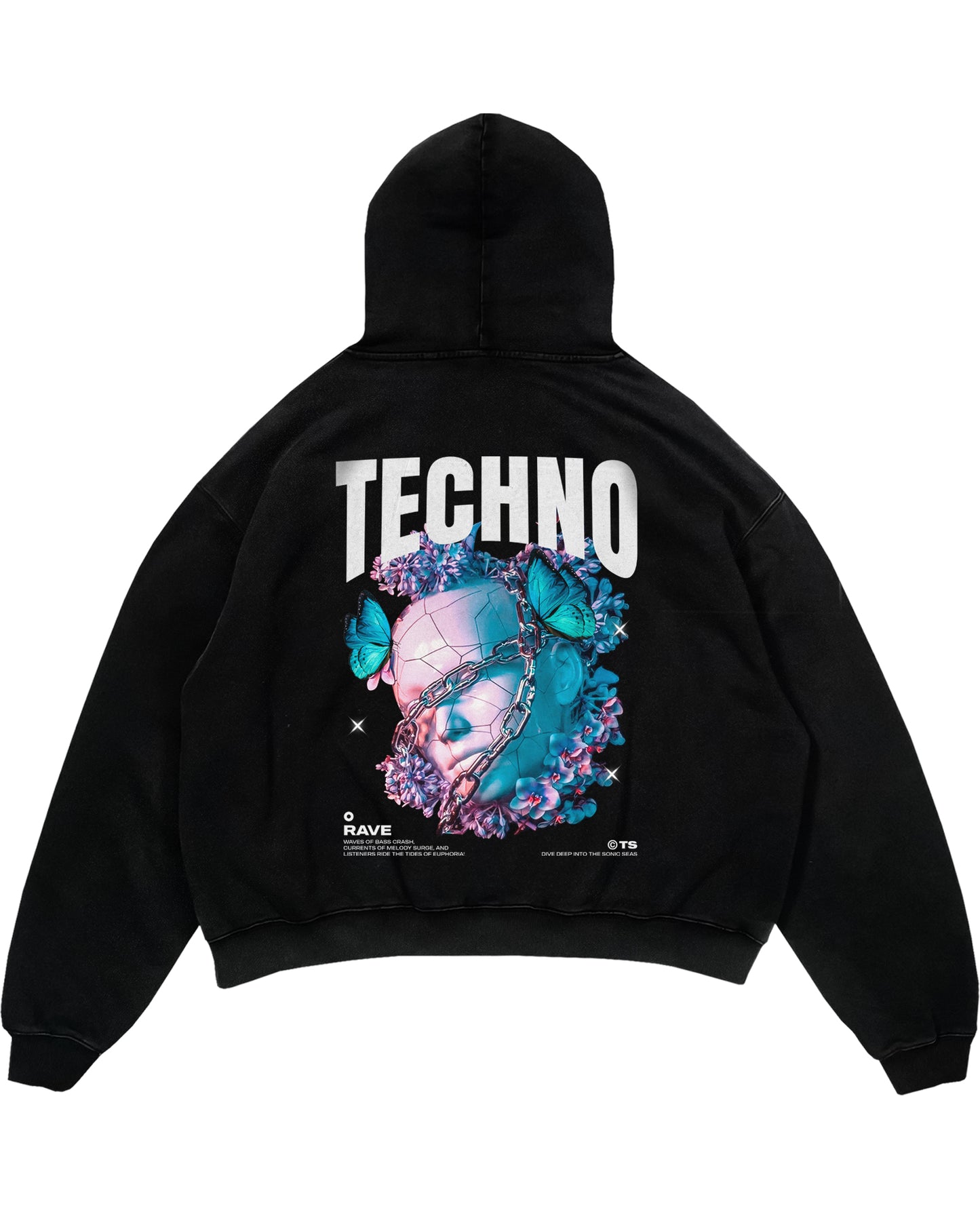 Waves of bass Oversized (Backprint) Hoodie