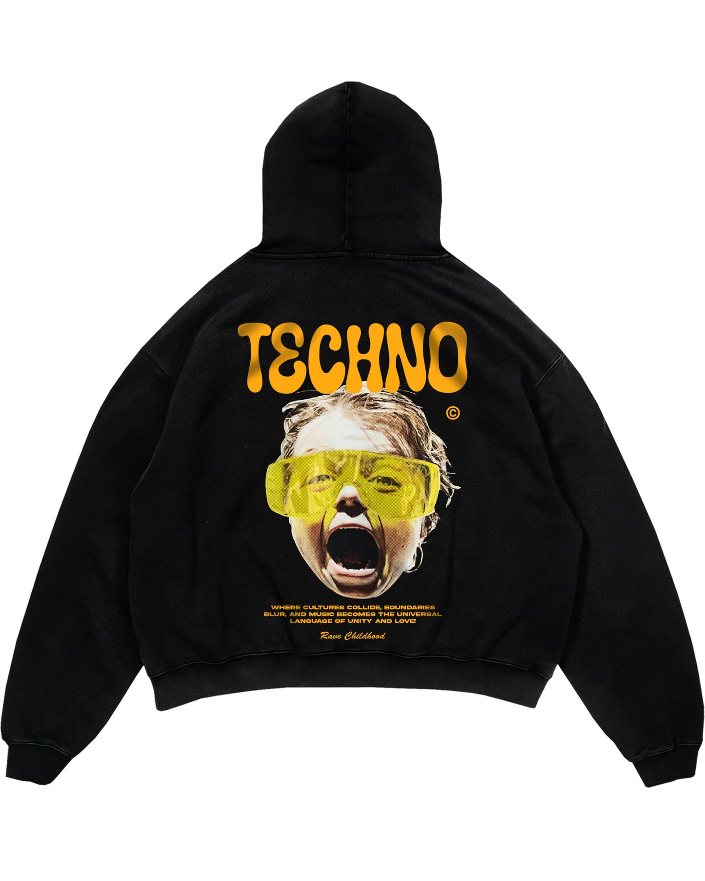 Techno Oversized (Backprint) Hoodie