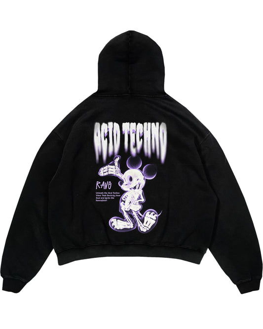 Acid techno Oversized (Backprint) Hoodie