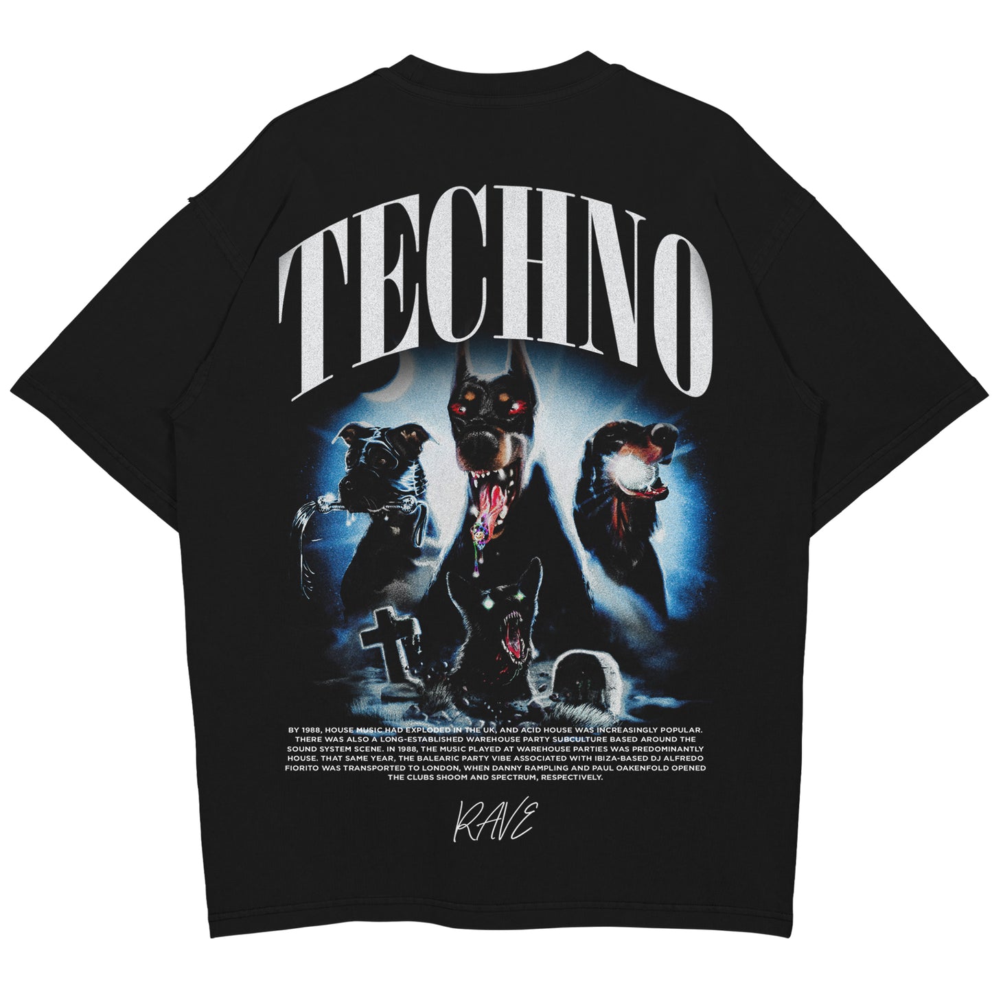 Techno Rave Oversized (Backprint) Shirt