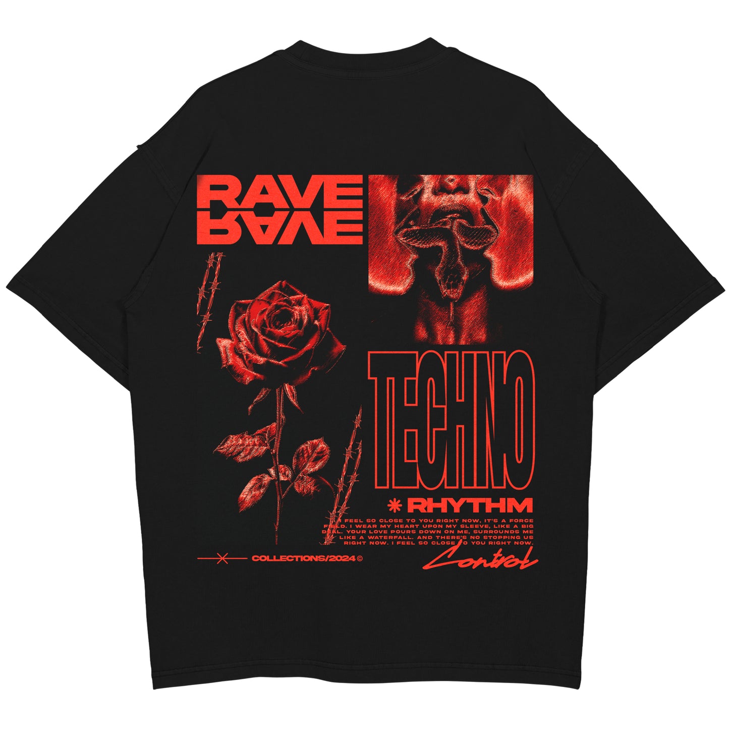 Rave Techno Oversized (Backprint) Shirt