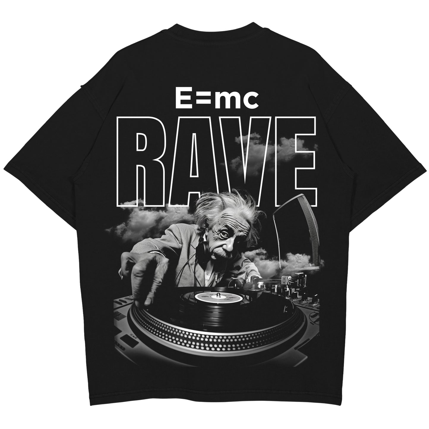 E=mc rave Oversized (Backprint) Shirt