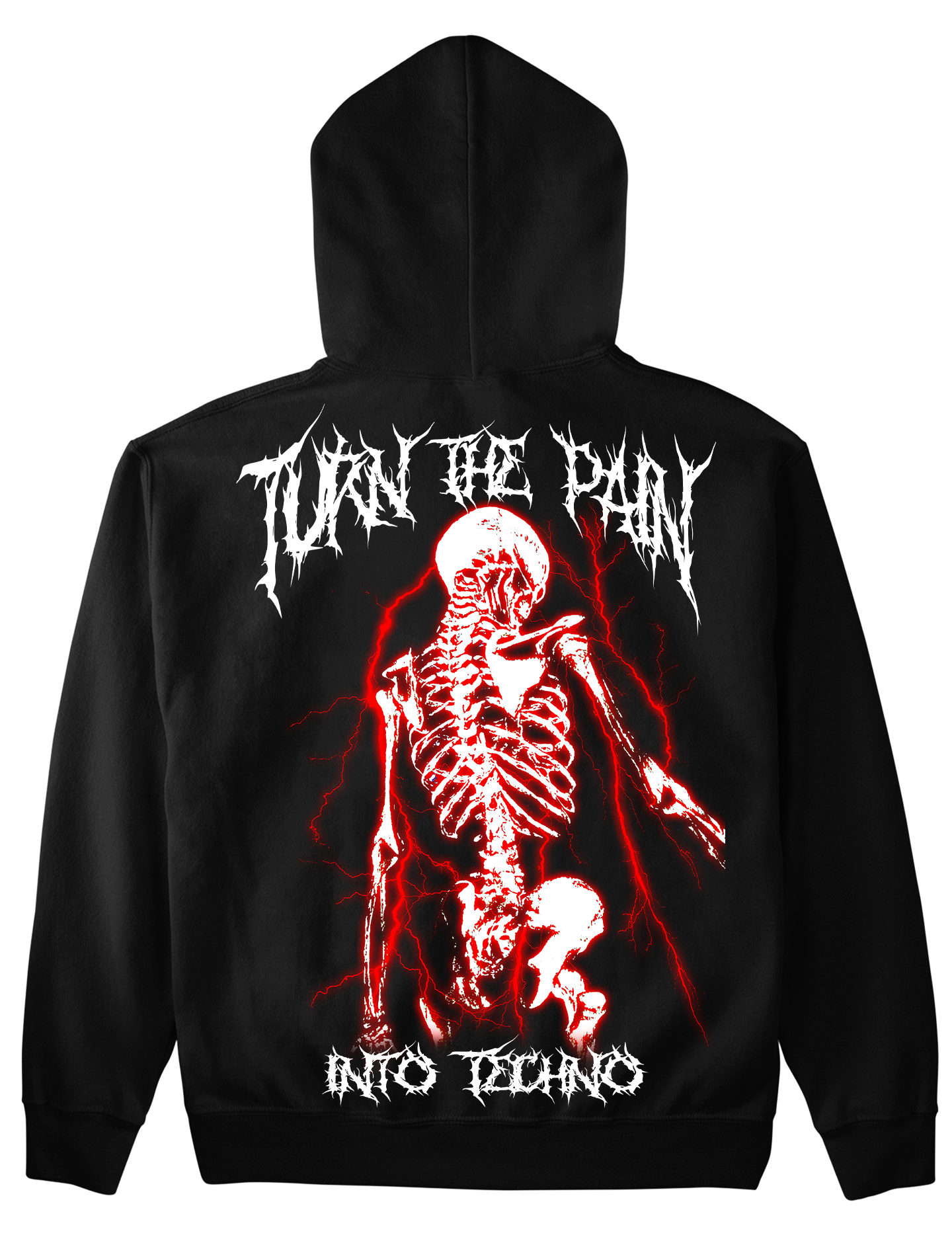 Turn the pain into techno Hoodie