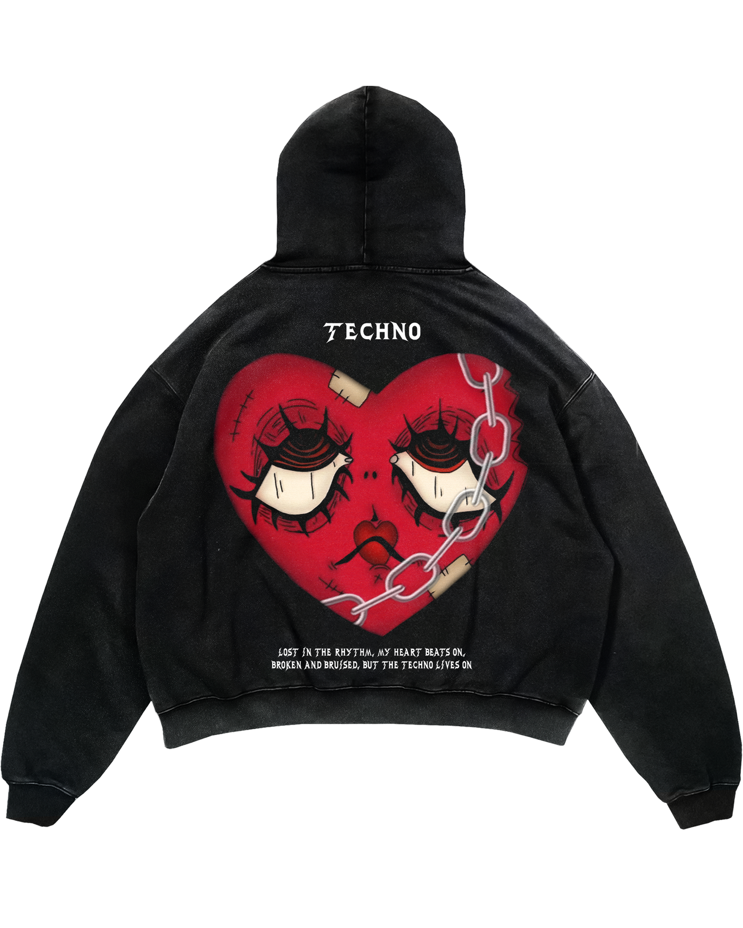 Heart Beats Oversized Hoodie