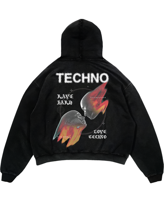 Techno Love Oversized Hoodie